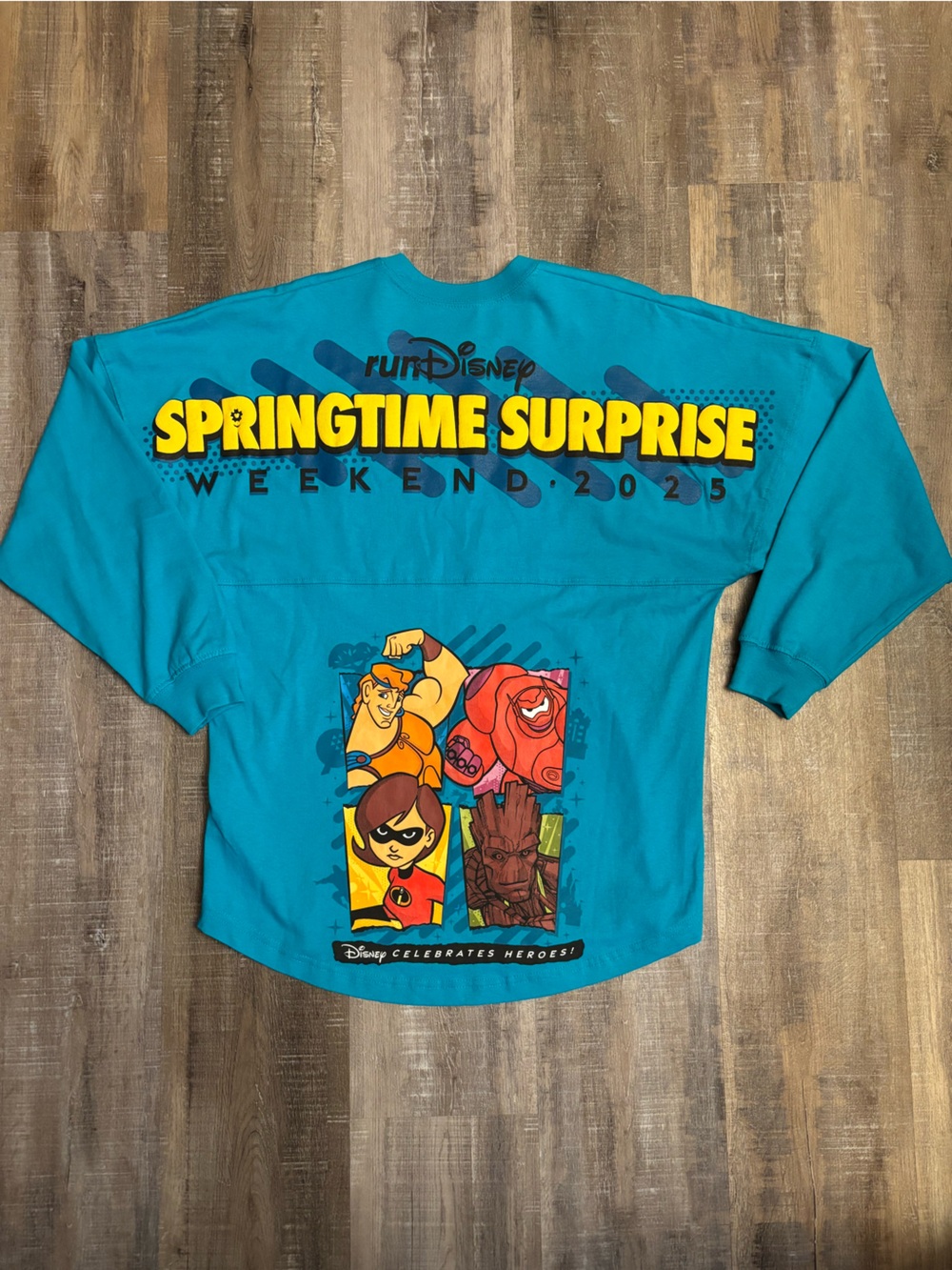 Disney 2025 runDisney Springtime Surprise Celebration Heroes Spirit Jersey XS